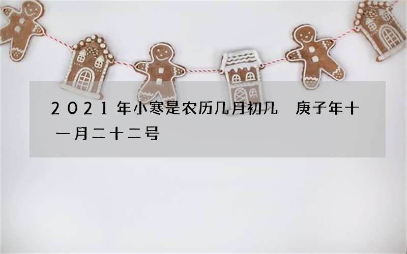 2021年小寒是农历几月初几 庚子年十一月二十二号